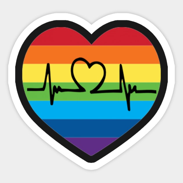 Queer Heartbeat Sticker by DNASCC